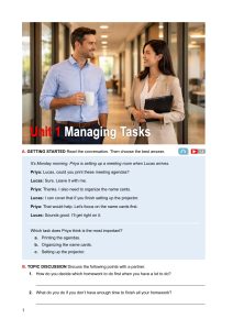 Unit 1 – Page 1 from Business Communication - Everyday Workplace English - Book 2
