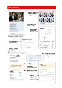 Lesson at a Glance from Business Communication - Everyday Workplace English - Book 1
