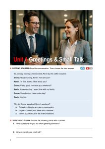 Unit 1 – Page 1 from Business Communication - Everyday Workplace English - Book 1