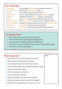 Customer Service in the Movies – Discussion & Role-Play: Sales Unit 1 – Page 2 from Customer Service in the Movies - Discussion & Role-Play - Sales