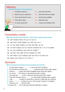Unit 1 – Page 5 from Customer Service in the Movies - Discussion & Role-Play - Hotel