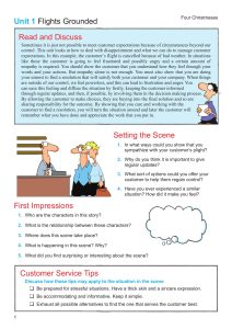Unit 1 – Page 1 from Customer Service in the Movies - Discussion & Role-Play - Airline & Hotel