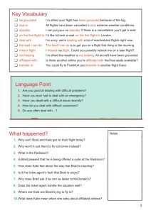Unit 1 – Page 2 from Customer Service in the Movies - Discussion & Role-Play - Airline & Hotel
