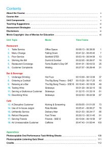 Customer Service in the Movies – Discussion & Role-Play: Food & Beverage Contents from Customer Service in the Movies - Discussion & Role-Play - Food & Beverage