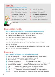 Customer Service in the Movies – Discussion & Role-Play: Food & Beverage Unit 1 – Page 5 from Customer Service in the Movies - Discussion & Role-Play - Food & Beverage
