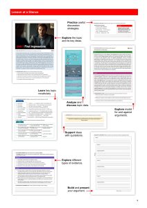 Lesson at a Glance from Discussion & Debate - Building an Argument - Level 1
