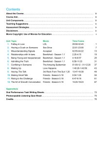 Contents from English through Movies - Discussion & Role-Play - Level 1