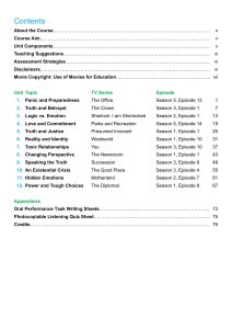 Contents from English through Movies - Discussion & Role-Play - Level 5