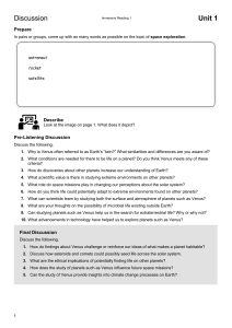 Unit 1 – Discussion Activity from Immersive Reading - Read, Reflect, and Discover - Book 1 - Discussion Builders