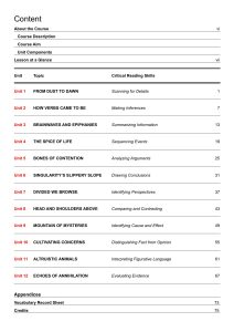Immersive Reading – Read, Reflect, and Discover: Book 2 Contents from Immersive Reading - Read, Reflect, and Discover - Book 2