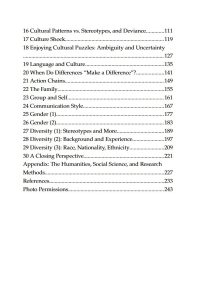 Contents – Page 2 from Little Things We Forgot We Learned — Readings on culture and intercultural communication for English students in Japan