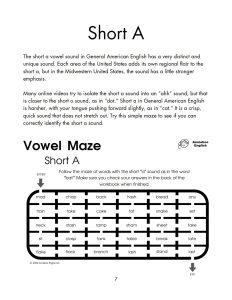 Unit 1 – Page 2 from Mastering Vowel Sounds Activity Book — A Pronunciation Workbook for Advanced English Language Learners (ESL)