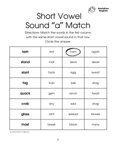 Unit 1 – Page 3 from Mastering Vowel Sounds Activity Book — A Pronunciation Workbook for Advanced English Language Learners (ESL)