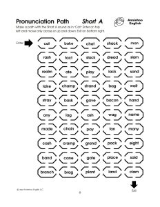 Unit 1 – Page 4 from Mastering Vowel Sounds Activity Book — A Pronunciation Workbook for Advanced English Language Learners (ESL)