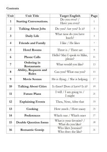 Contents – Page 1 from ENGLISH CONVERSATION 1 STUDENT BOOK Second Edition Textbook For Eikaiwa Lessons in Japan — 英会話 テキスト30 Eikaiwa Style Lessons Ready to Use for ESL Teachers of Adult Private Man-to-Man and Online Tutoring