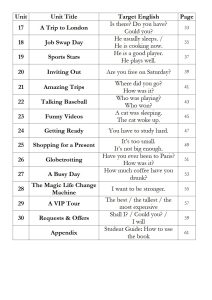 Contents – Page 2 from ENGLISH CONVERSATION 1 STUDENT BOOK Second Edition Textbook For Eikaiwa Lessons in Japan — 英会話 テキスト30 Eikaiwa Style Lessons Ready to Use for ESL Teachers of Adult Private Man-to-Man and Online Tutoring