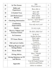 Contents – Page 2 from English Conversation 2 Textbook For Eikaiwa Lessons in Japan Student Book First Edition 英会話 テキスト — 30 Eikaiwa Style Lessons Ready to Use for ESL Teachers of Adult Private Man-to-Man and Online Tutoring