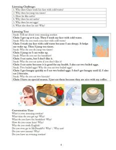 Unit 1 – Page 5 from English Conversation 2 Textbook For Eikaiwa Lessons in Japan Student Book First Edition 英会話 テキスト — 30 Eikaiwa Style Lessons Ready to Use for ESL Teachers of Adult Private Man-to-Man and Online Tutoring